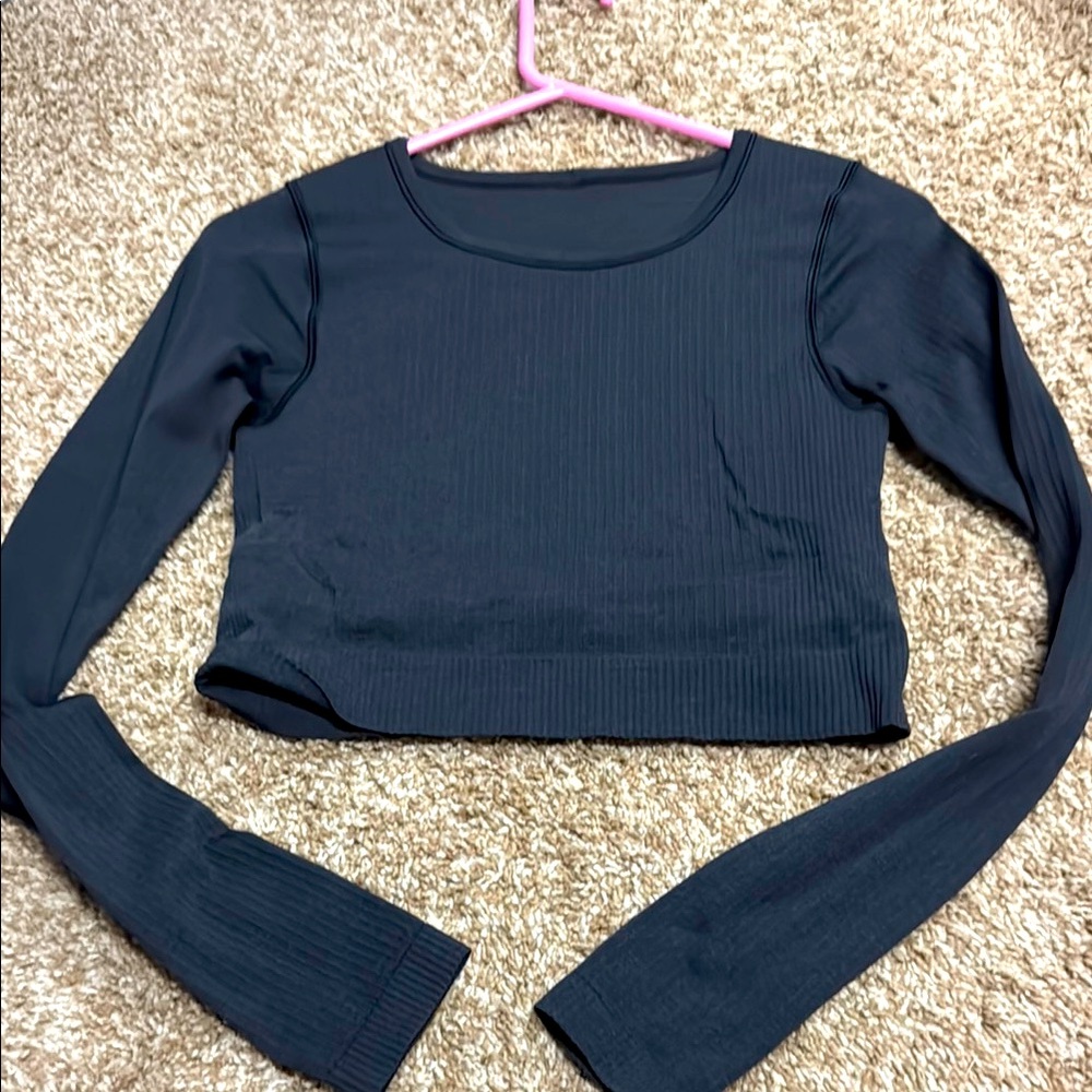 Lululemon Ebb To Street Long Sleeve Crop Top